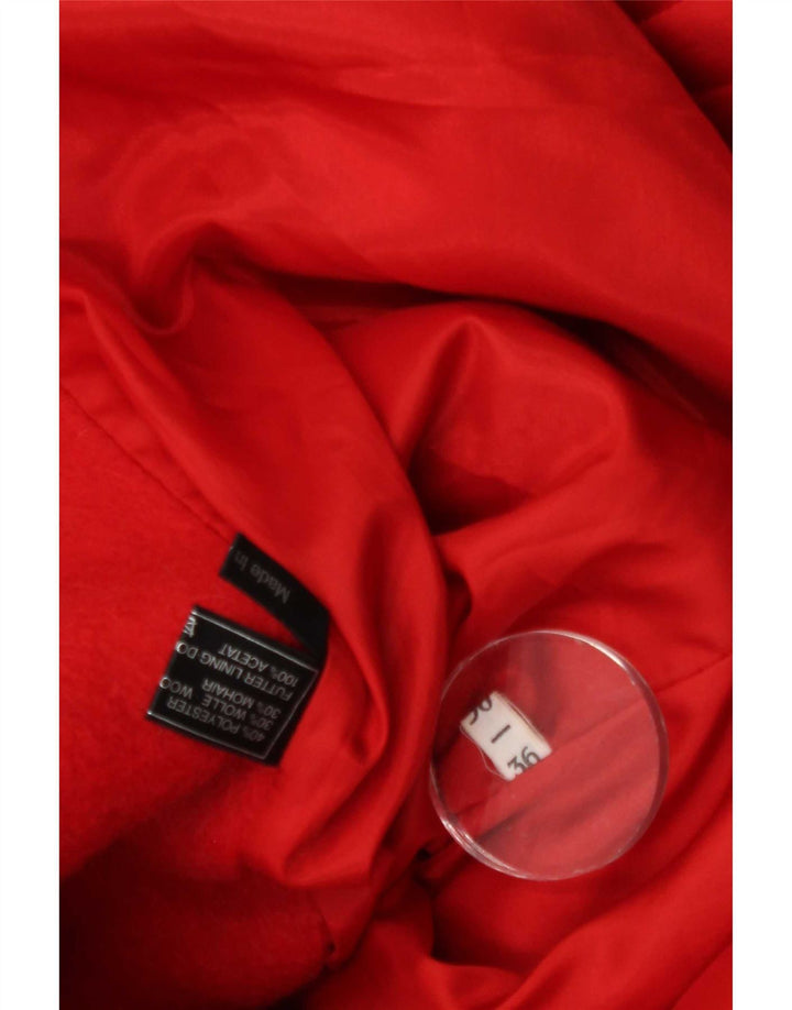 Soprabito militare vintage da donna EU 36 piccolo poliestere rosso