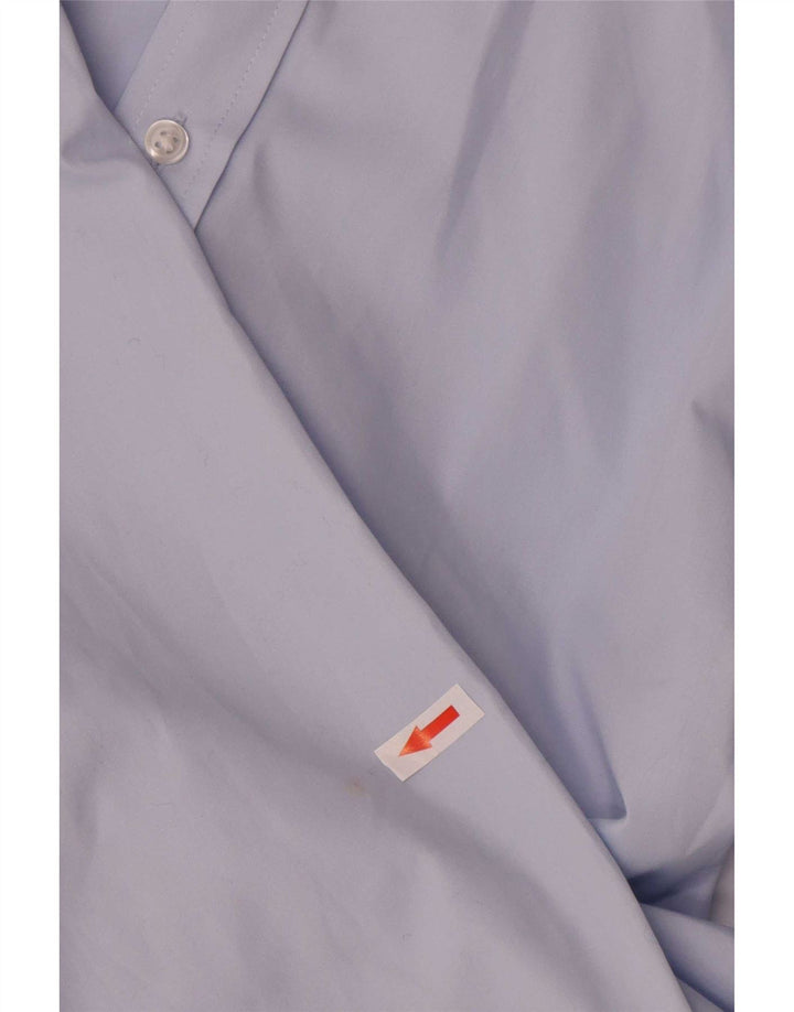 Camicia slim da uomo Marks & Spencer UK 39/40 15 1/2 Poliestere blu medio