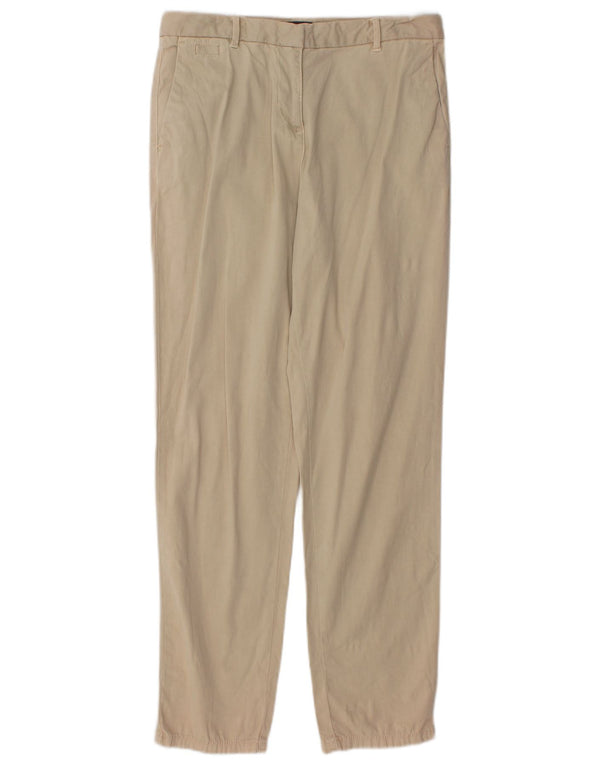 Pantaloni chino dritti da donna Marks & Spencer UK 8 piccoli W28 L29 Beige