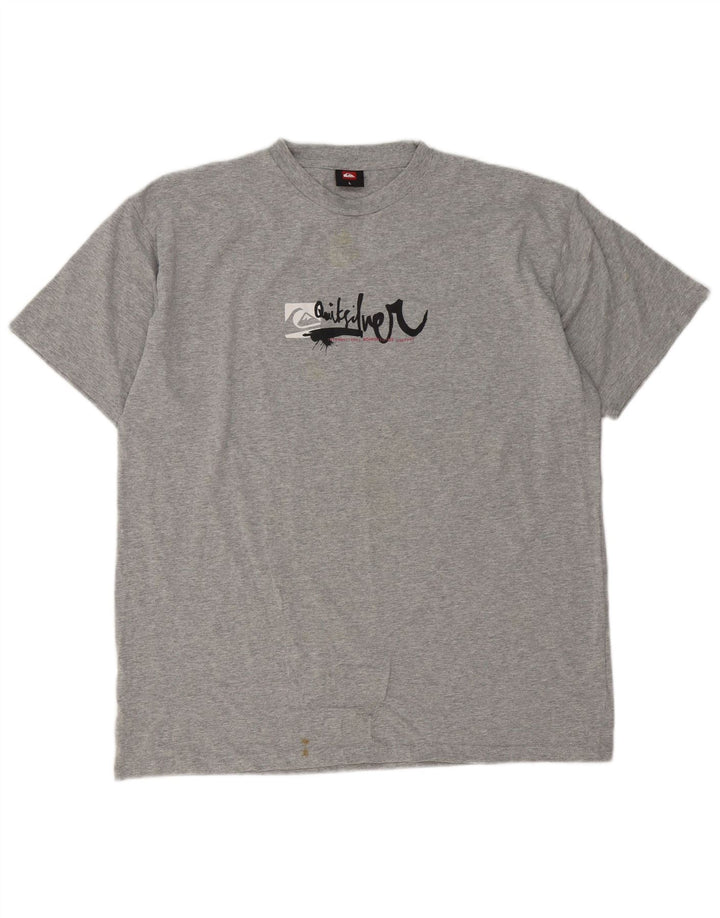 T-shirt grafica da uomo Quiksilver grande grigia
