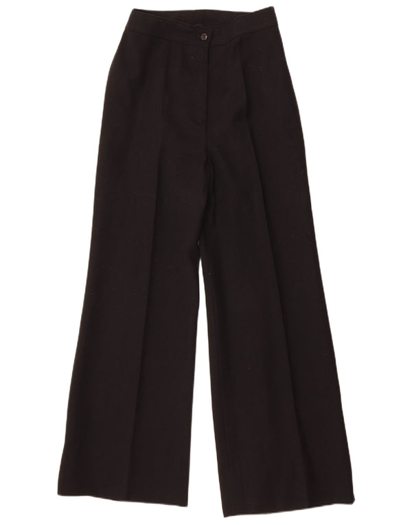 Pantaloni casual vintage a vita alta da donna IT 46 Large W26 L29 neri