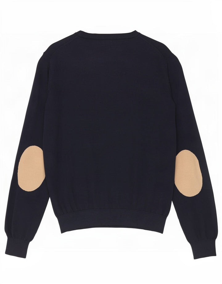 Maglione maglione girocollo da uomo Sun68 cotone medio blu navy