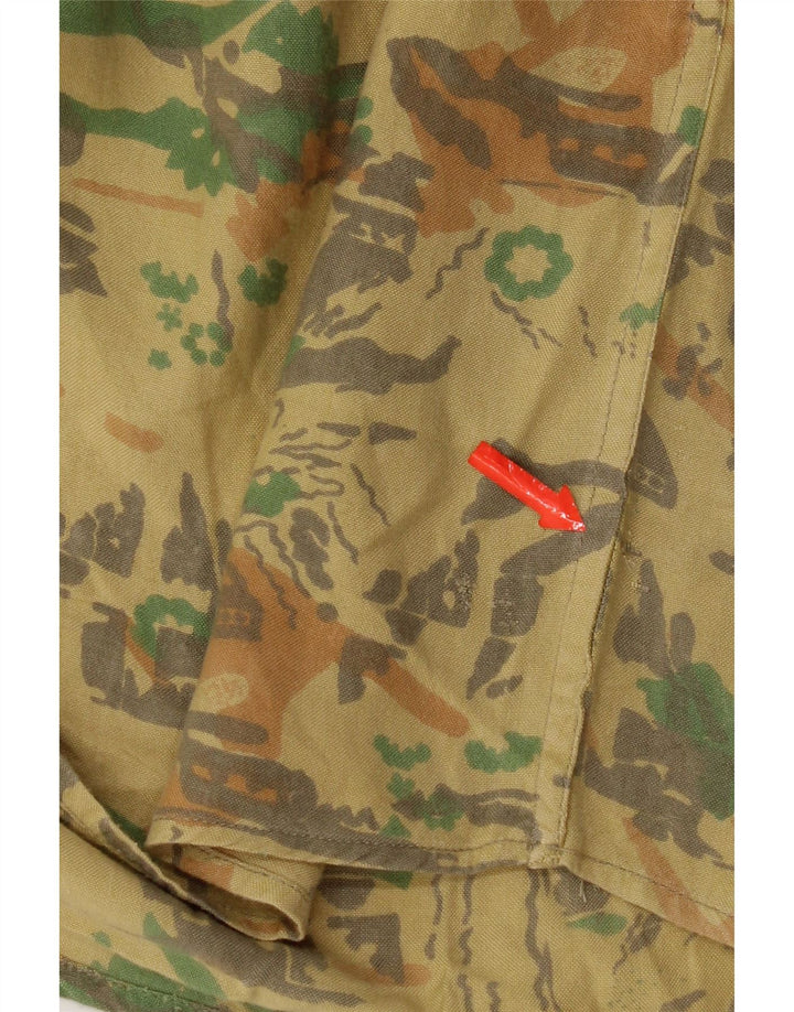 Camicia Ozone Uomo Fantasia Astratta Viscosa Media Gialla