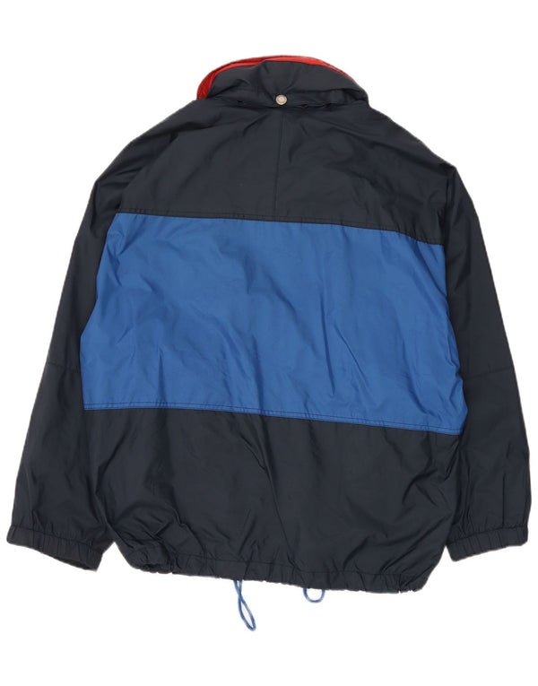 Giacca a vento con cappuccio da uomo Brugi UK 38 Medium Navy Blue Colourblock