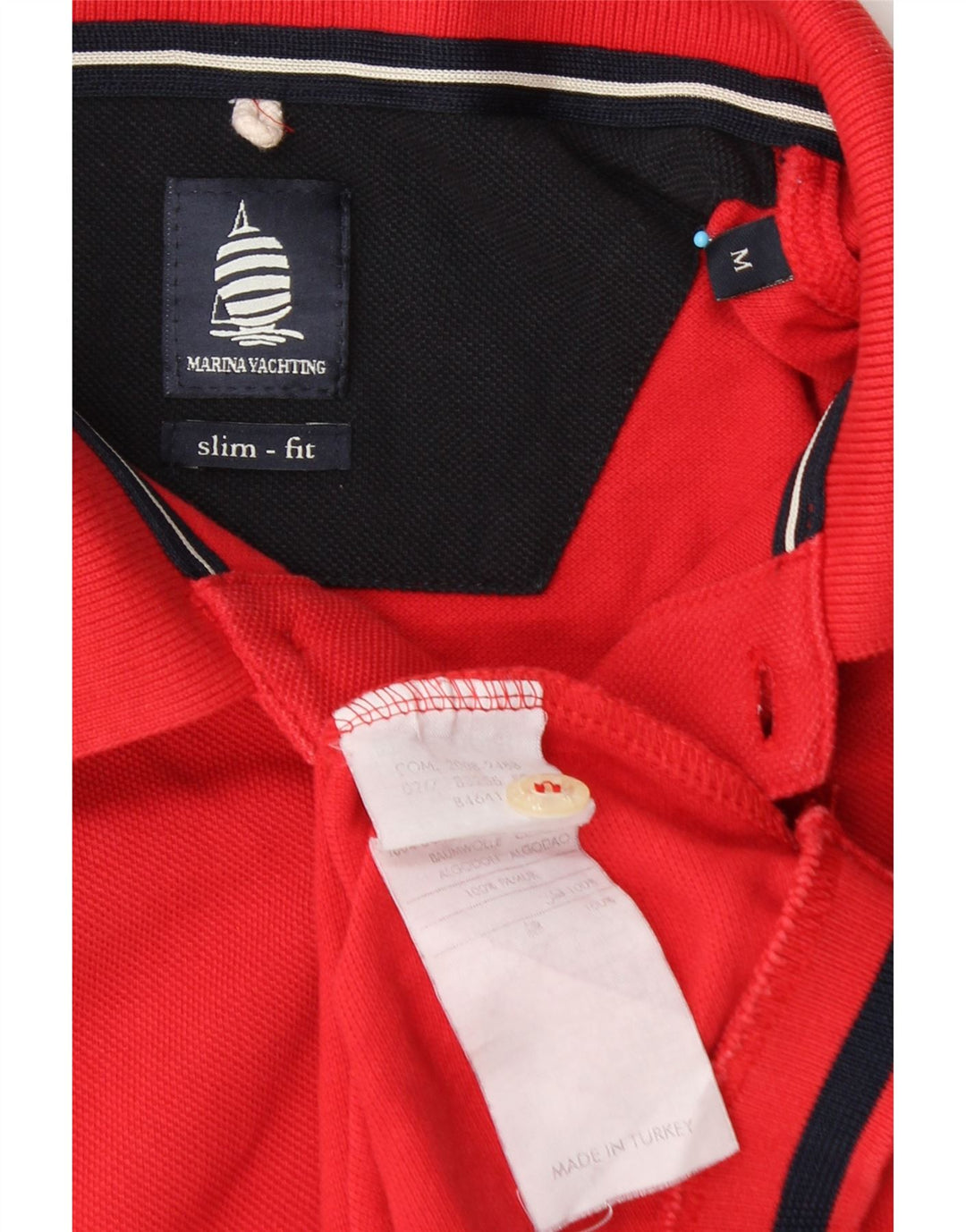 MARINA YACHTING Polo da uomo slim fit in cotone rosso medio