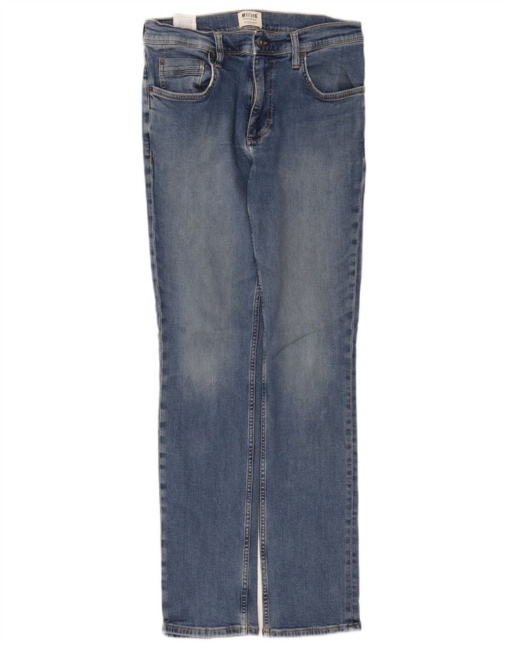 Mustang Mens Washington Slim Jeans W32 L34 Blue Cotton