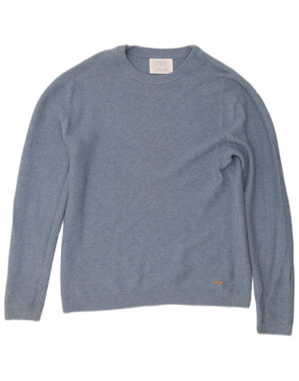 Maglione girocollo da ragazzo Zara 13-14 anni in cotone blu