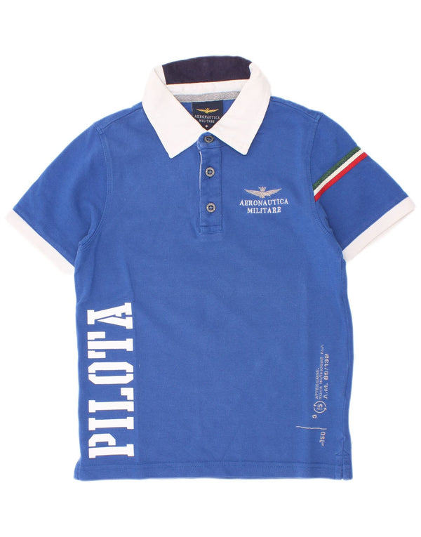 Polo Rugby Bambino Aeronautica Militare 3-4 Anni Colorblock Blu