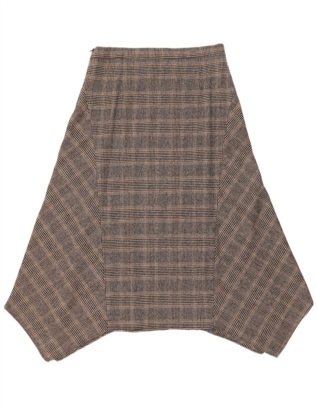 Gonna asimmetrica da donna Massimo Dutti EU 40 Media W30 Lana a quadri grigia