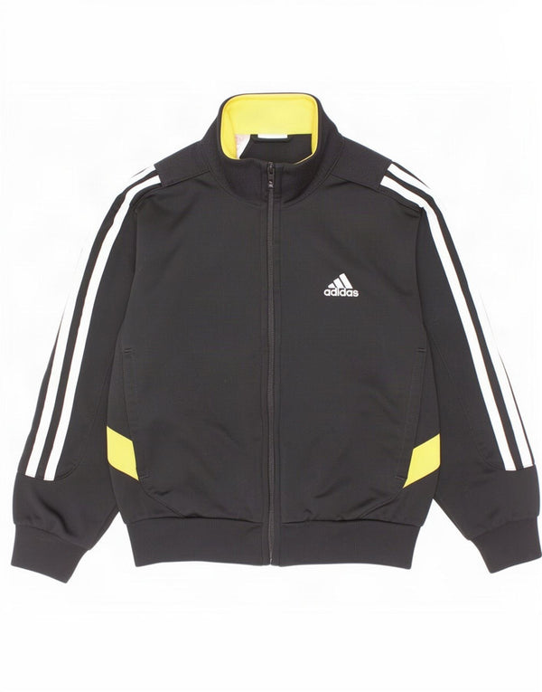 Giacca da tuta da ragazzo Adidas 5-6 anni in poliestere color block nero