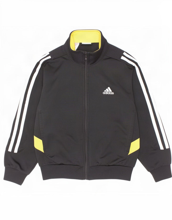 Giacca da tuta da ragazzo Adidas 5-6 anni in poliestere color block nero