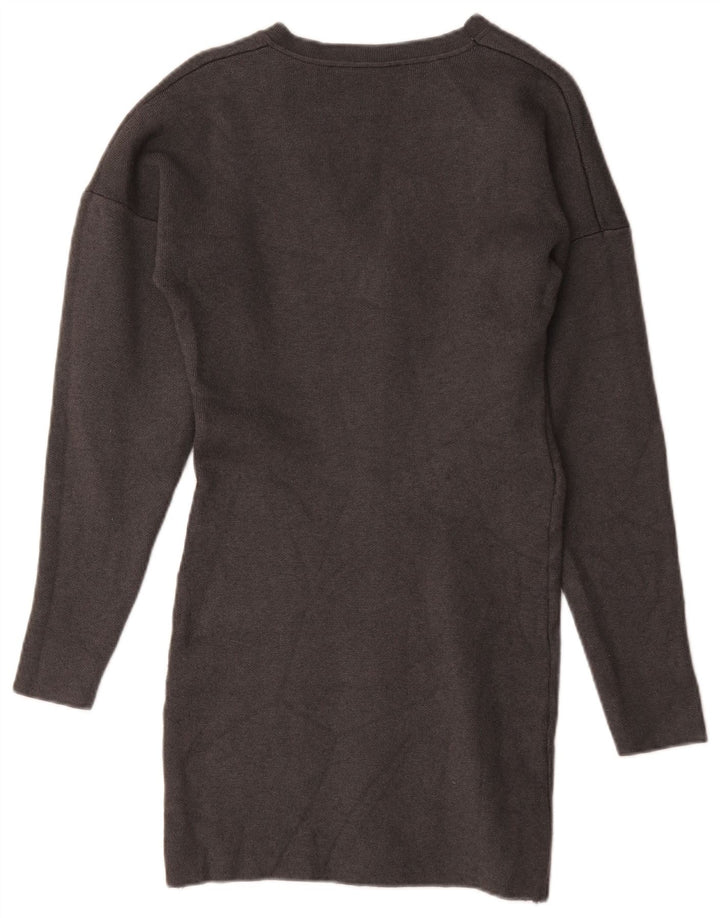 Abito maglione Zara da donna UK 14 grande grigio