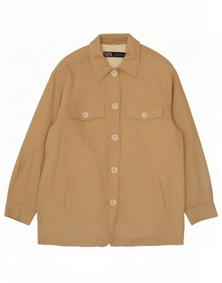 Giubbotto bomber oversize da donna Zara UK 6 XS Beige viscosa