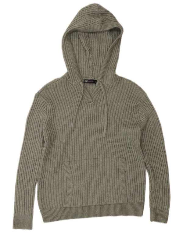 Maglione con cappuccio da donna Marks & Spencer UK 14 Poliestere verde medio