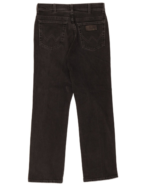 Jeans dritti elasticizzati Texas da uomo Wrangler W32 L30 cotone nero