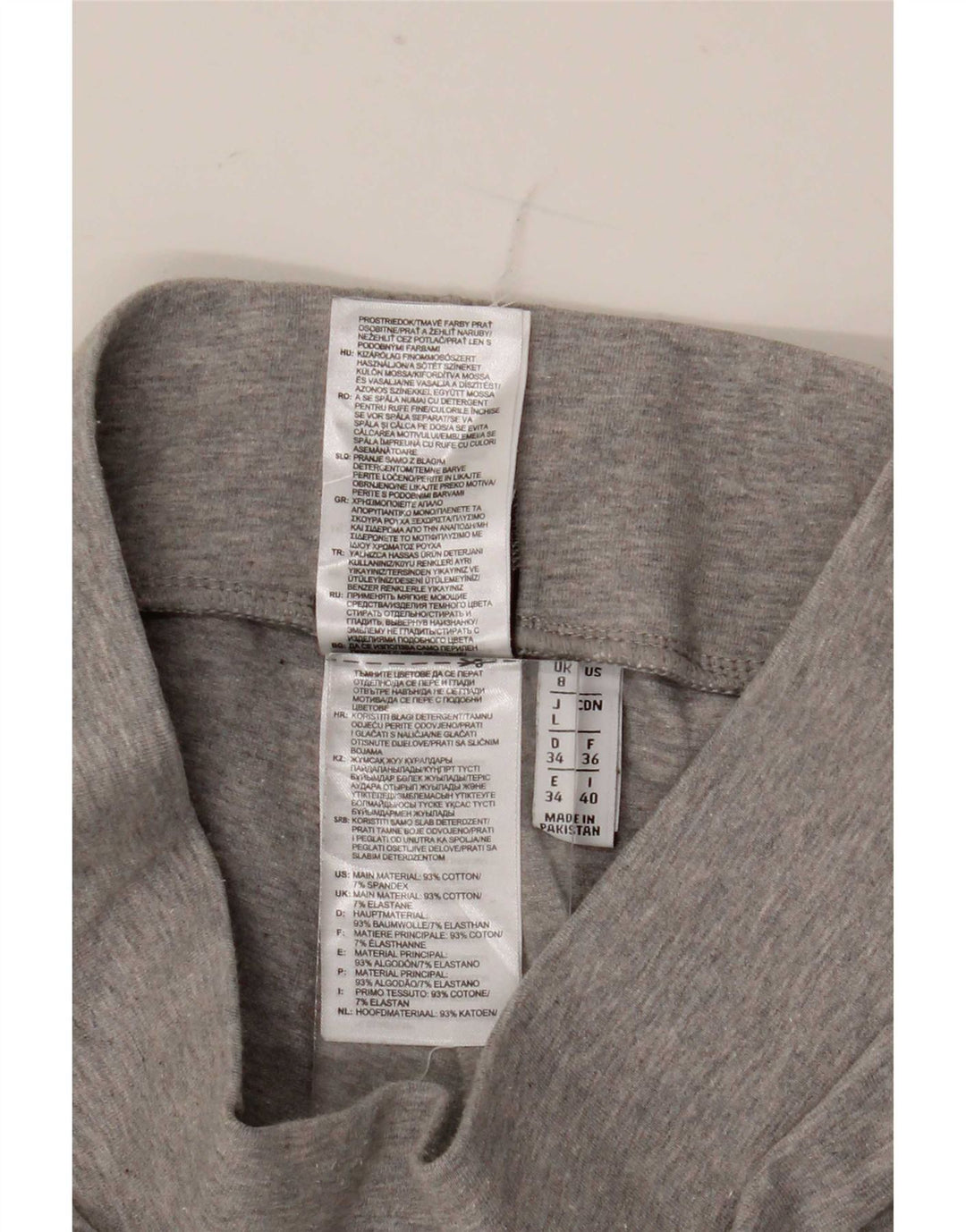 Leggings Adidas da donna UK 8 piccolo cotone grigio