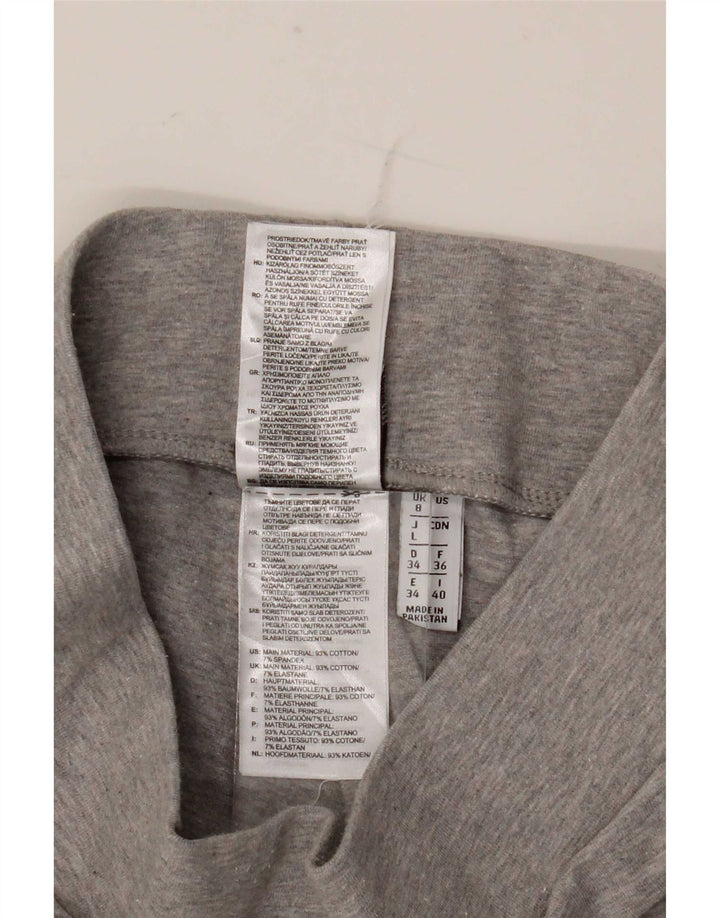Leggings Adidas da donna UK 8 piccolo cotone grigio