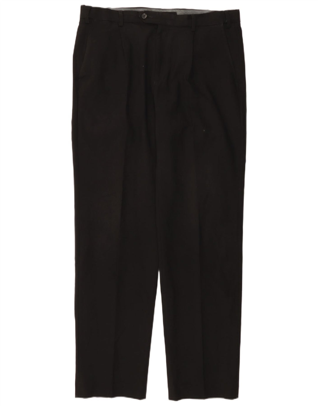 MARKS & SPENCER Pantaloni da abito vestibilità regolare da uomo W36 L33 Poliestere nero
