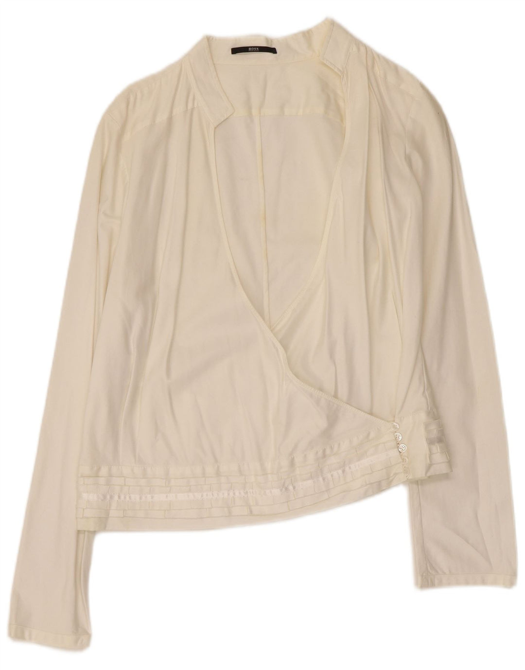 Camicia da donna Hugo Boss UK 10 Piccola Cotone Bianco
