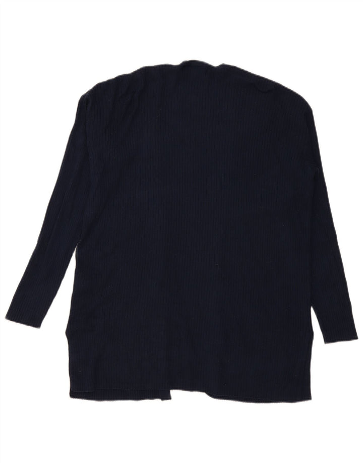 Maglione cardigan lungo da donna Marks & Spencer UK 14 medio blu navy