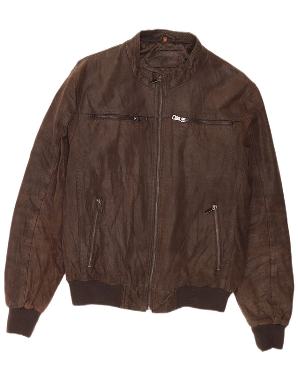 Giubbotto Bomber In Pelle Uomo Conbipel IT 50 Large Marrone