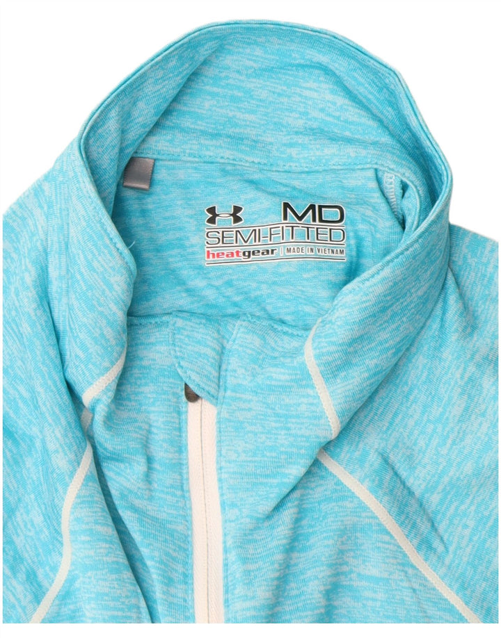 Maglia da ginnastica UNDER ARMOUR da donna Heat Gear Pullover UK 12 Blu medio