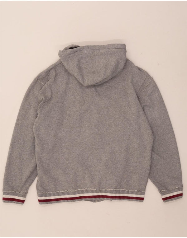 Maglione con cappuccio e zip da uomo Kappa 2XL cotone chiazzato grigio