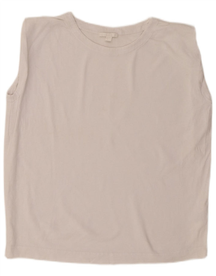 Canotta oversize da donna Cos UK 6 XS cotone bianco