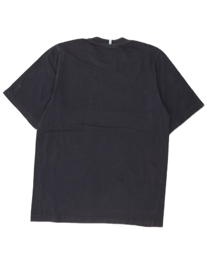 ADIDAS Mens T-Shirt Top Medium Navy Blue Cotton