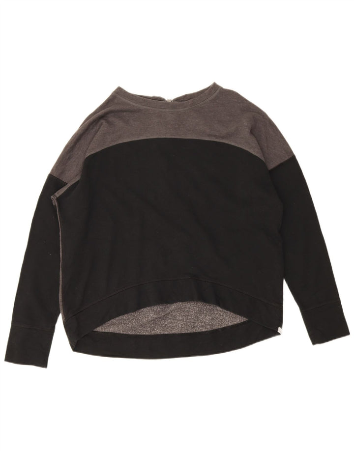 Felpa corta da donna CHAMPION, maglione UK 16, grande, grigio, color block