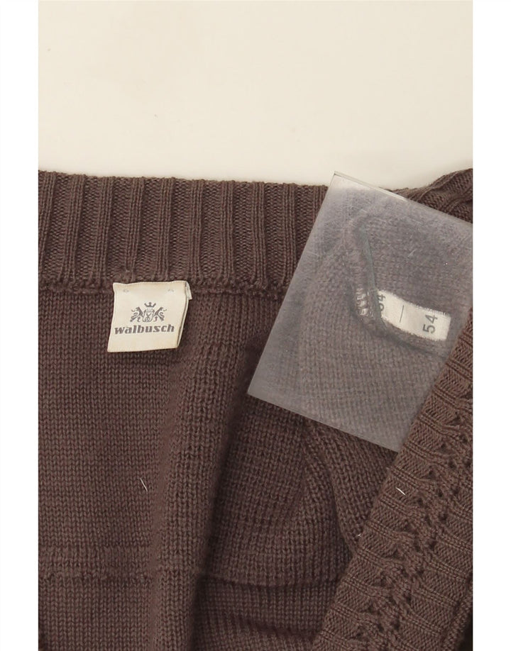 Maglione cardigan da uomo Walbusch IT 54 XL Blocco colore grigio