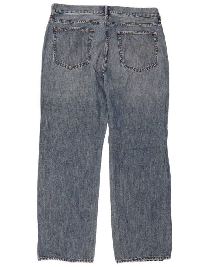 Jeans dritti da uomo dalla vestibilità rilassata J. Crew W36 L32 cotone blu