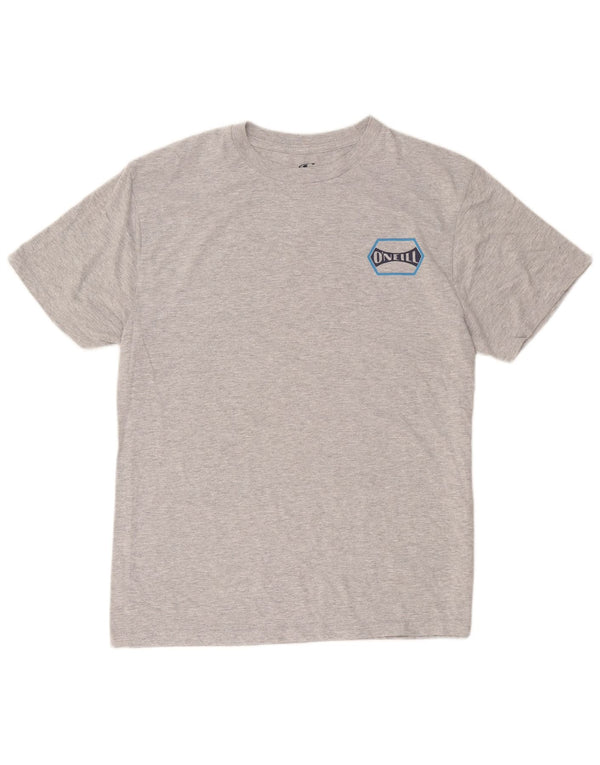 T-shirt grafica da uomo O'Neill Modern Fit Top grande in cotone grigio