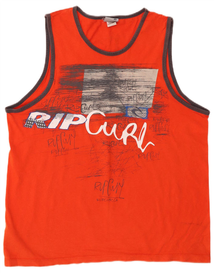 RIP CURL Canotta grafica da uomo XL in cotone arancione