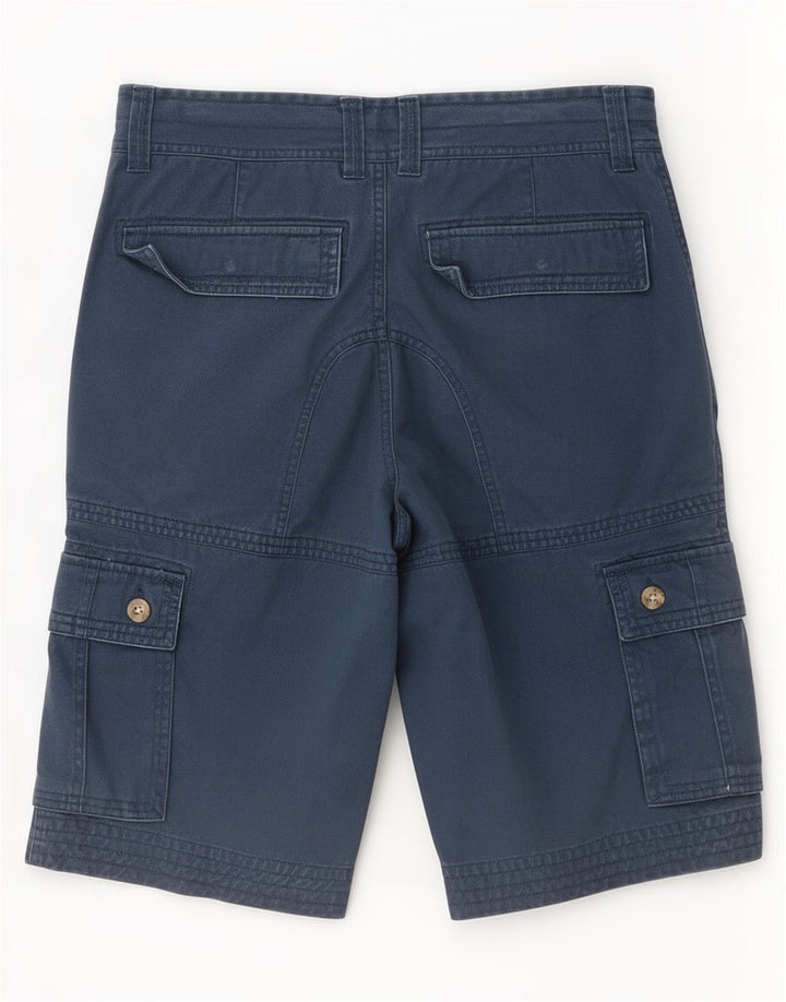 Pantaloncini cargo da uomo Weird Fish medi W32 in cotone blu navy