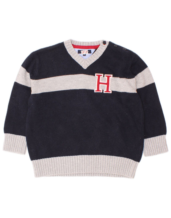 Maglione maglione con scollo a V per neonato Tommy Hilfiger 18-24 mesi blu navy