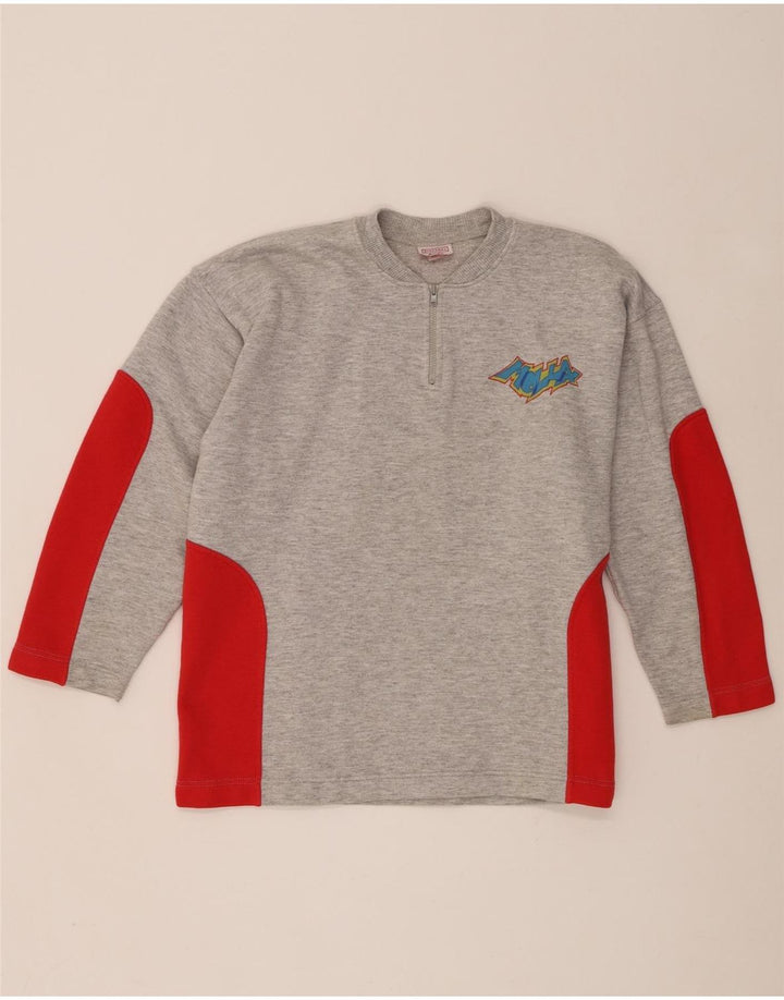 Felpa grafica per ragazzi Stefanel, maglione 10-11 anni, color grigio