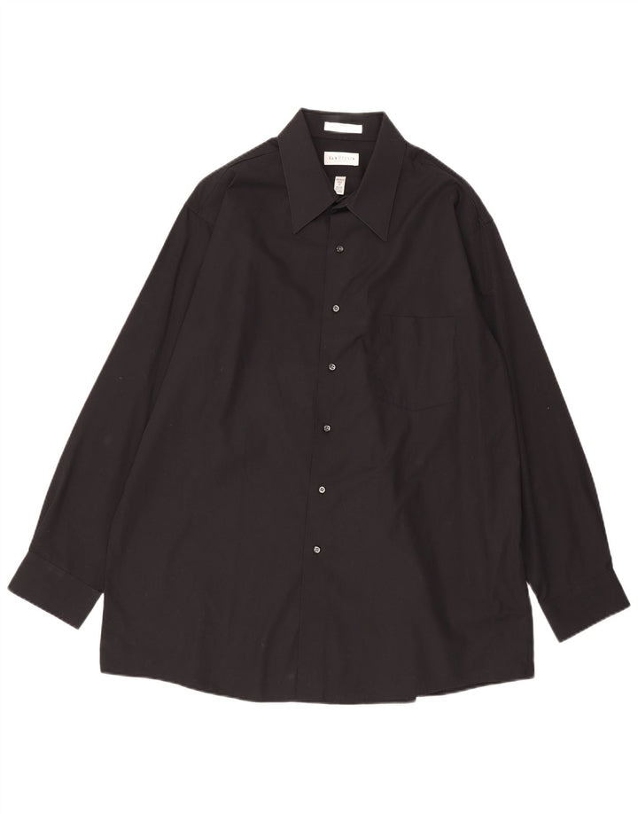 Camicia da uomo Van Heusen taglia 17 XL cotone nero