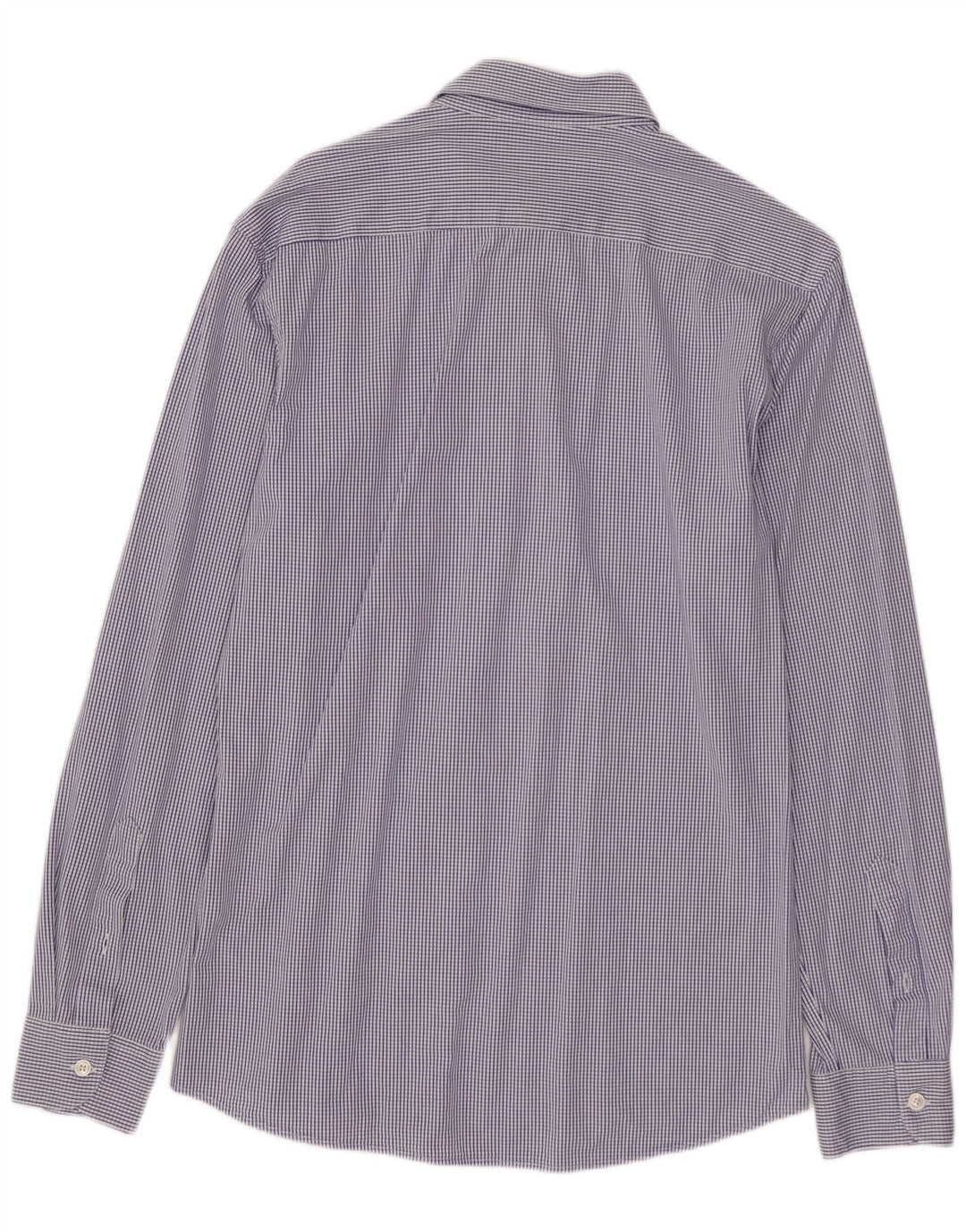 Camicia ZARA da uomo slim fit in cotone a quadri blu medio