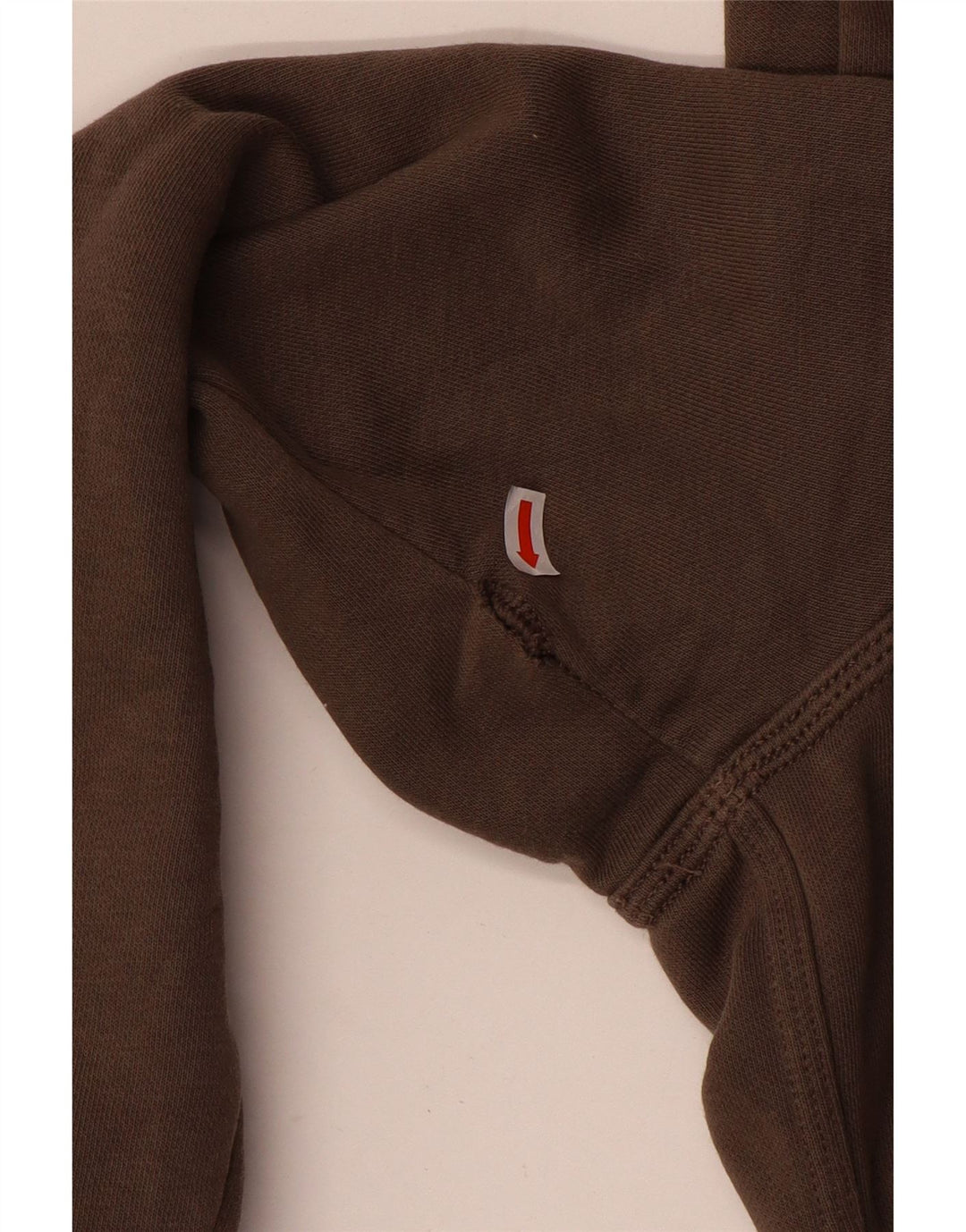 Felpa con cappuccio e zip Nike da uomo in cotone marrone medio