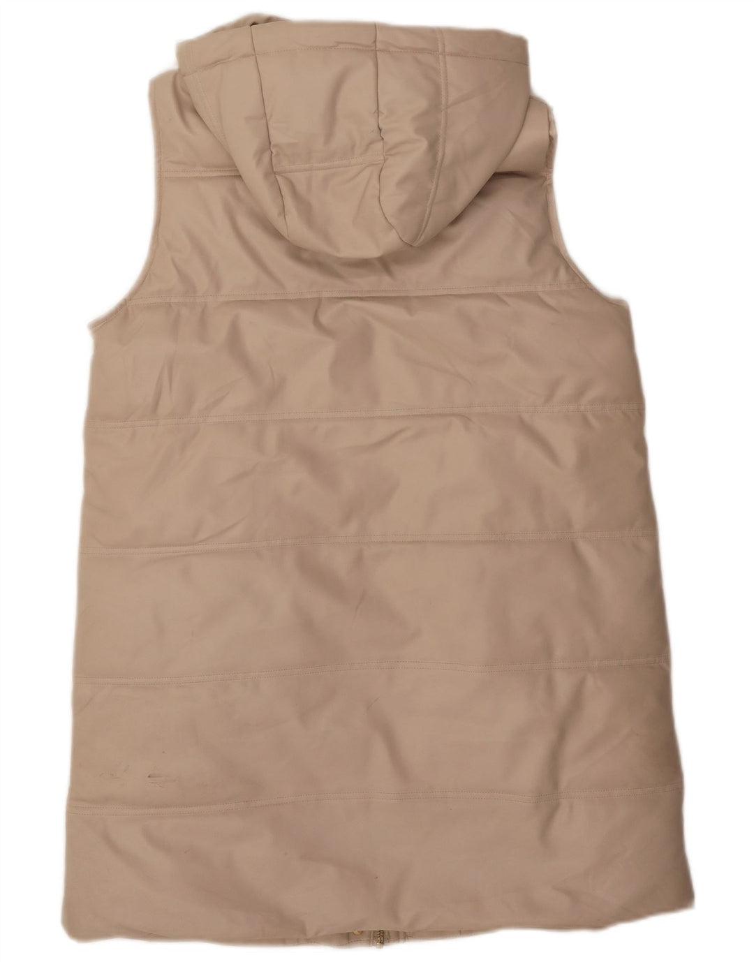 Cappotto imbottito senza maniche con cappuccio ZARA da donna UK 14 Poliestere beige medio