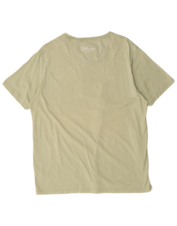 T-shirt grafica da uomo Fat Face Top grande in cotone verde