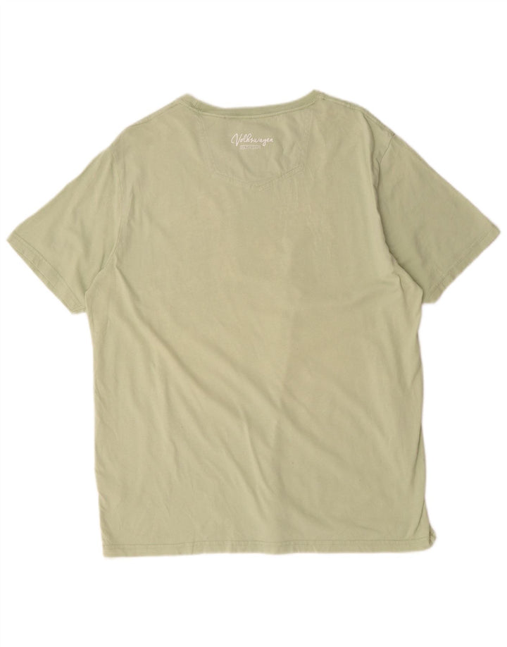 T-shirt grafica da uomo Fat Face Top grande in cotone verde