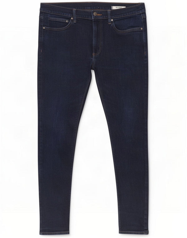 Marks & Spencer Mens Skinny Jeans W34 L31 Navy Blue Cotton