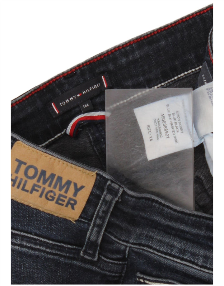 TOMMY HILFIGER Jeans skinny da bambino 13-14 anni W28 L29 Cotone blu navy