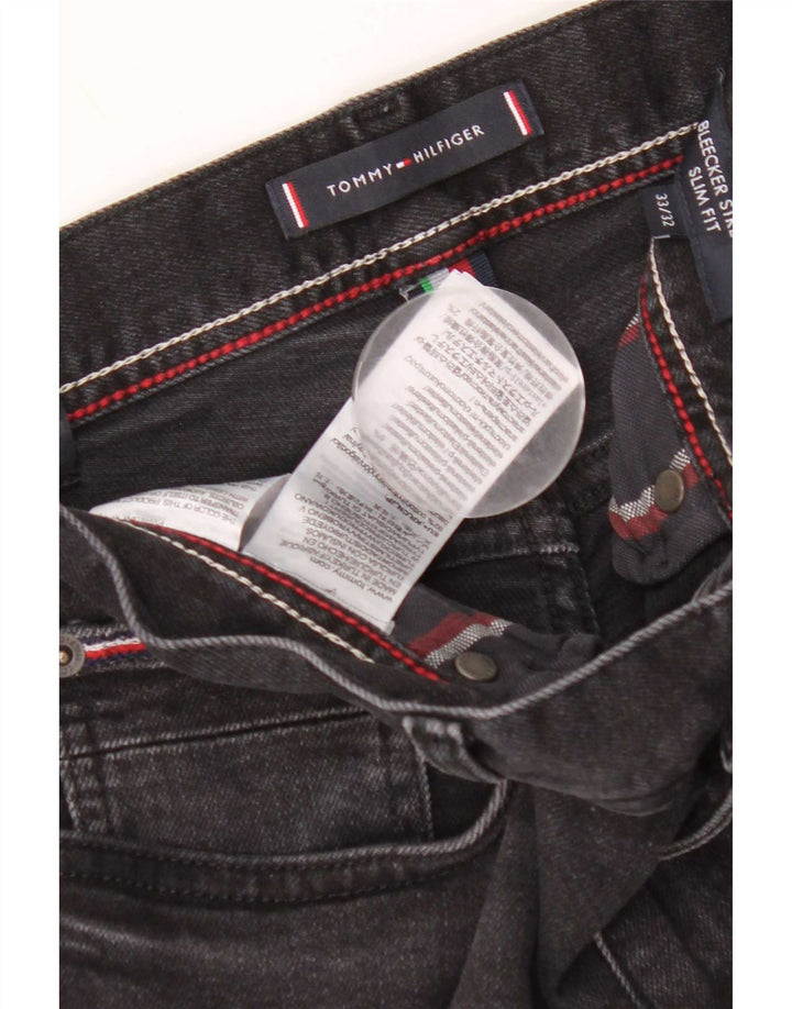 Tommy Hilfiger Uomo Bleecker Slim Jeans W33 L32 Cotone Nero