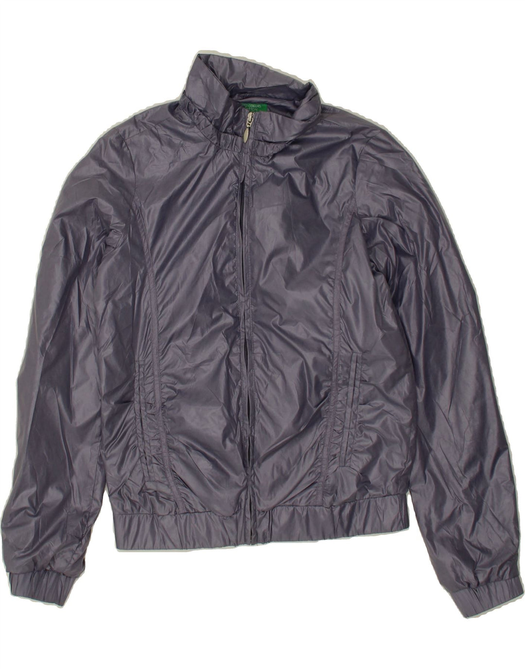 BENETTON Girls Bomber Jacket 11-12 Years 2XL Navy Blue Polyamide Vintage Benetton and Second-Hand Benetton from Messina Hembry 