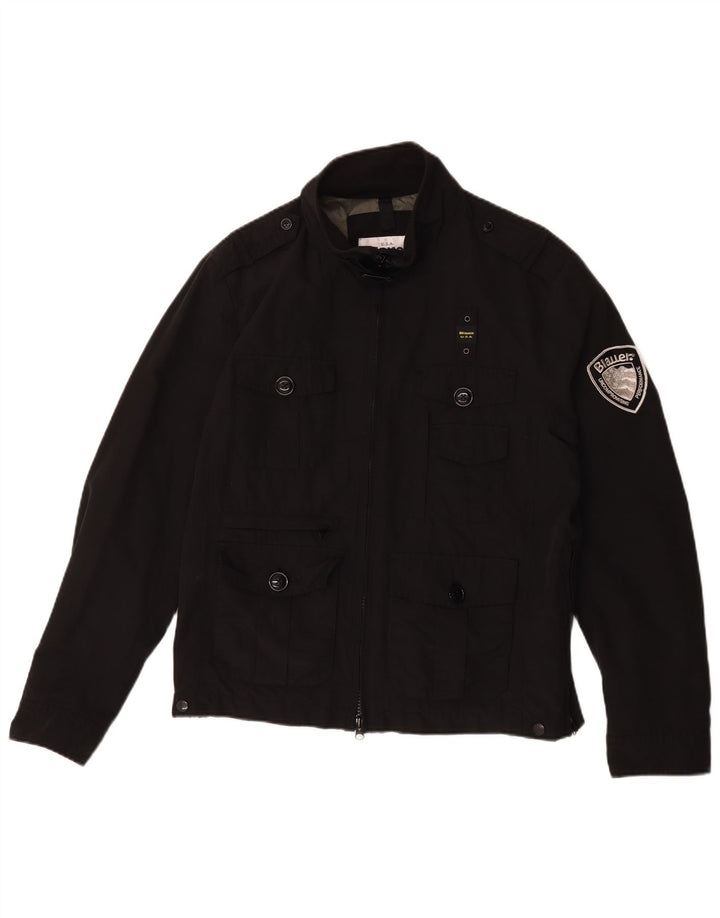 Giacca militare da uomo Blauer UK 42 XL in cotone nero
