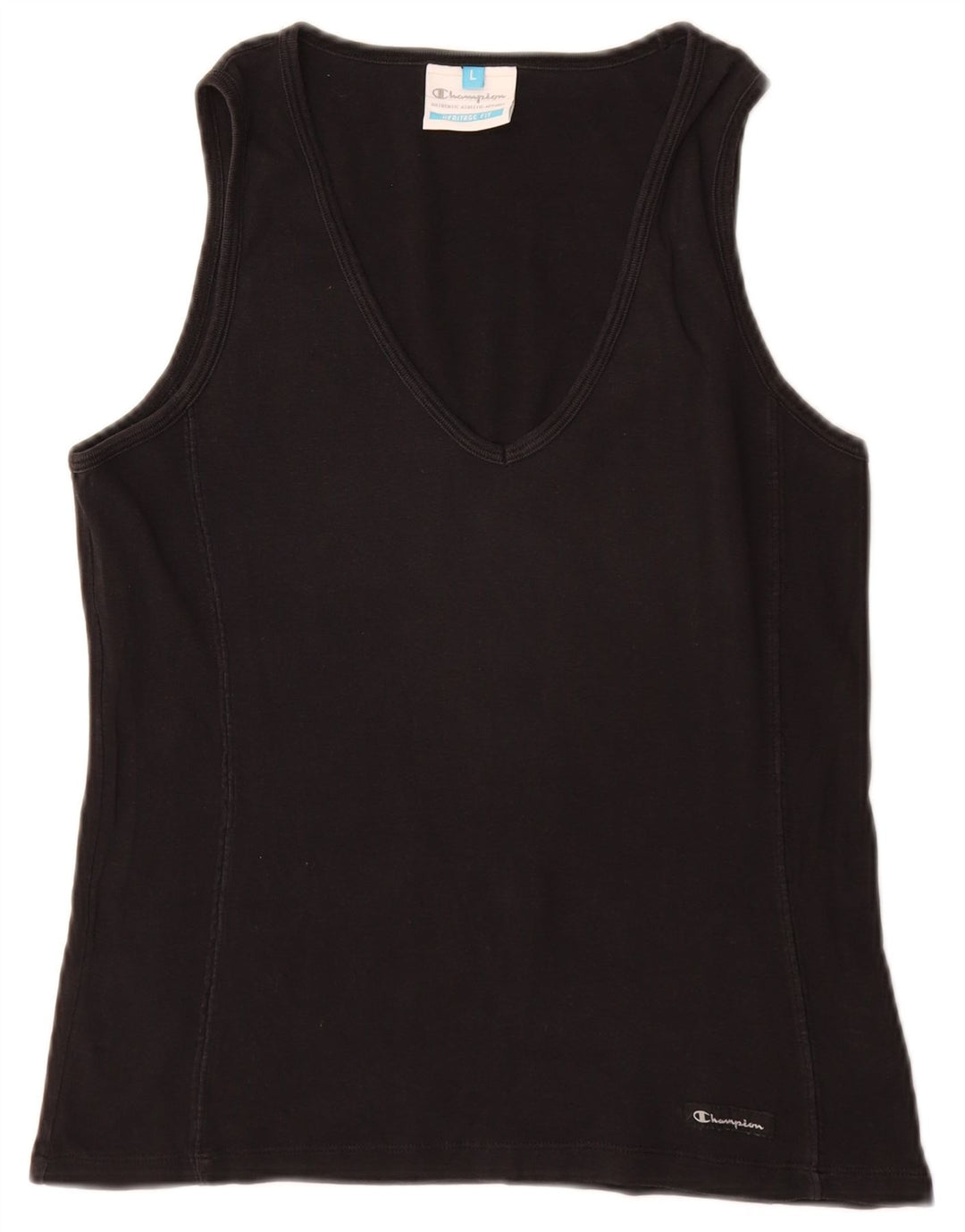 Canotta Champion da donna Heritage Fit UK 14 grande cotone nero