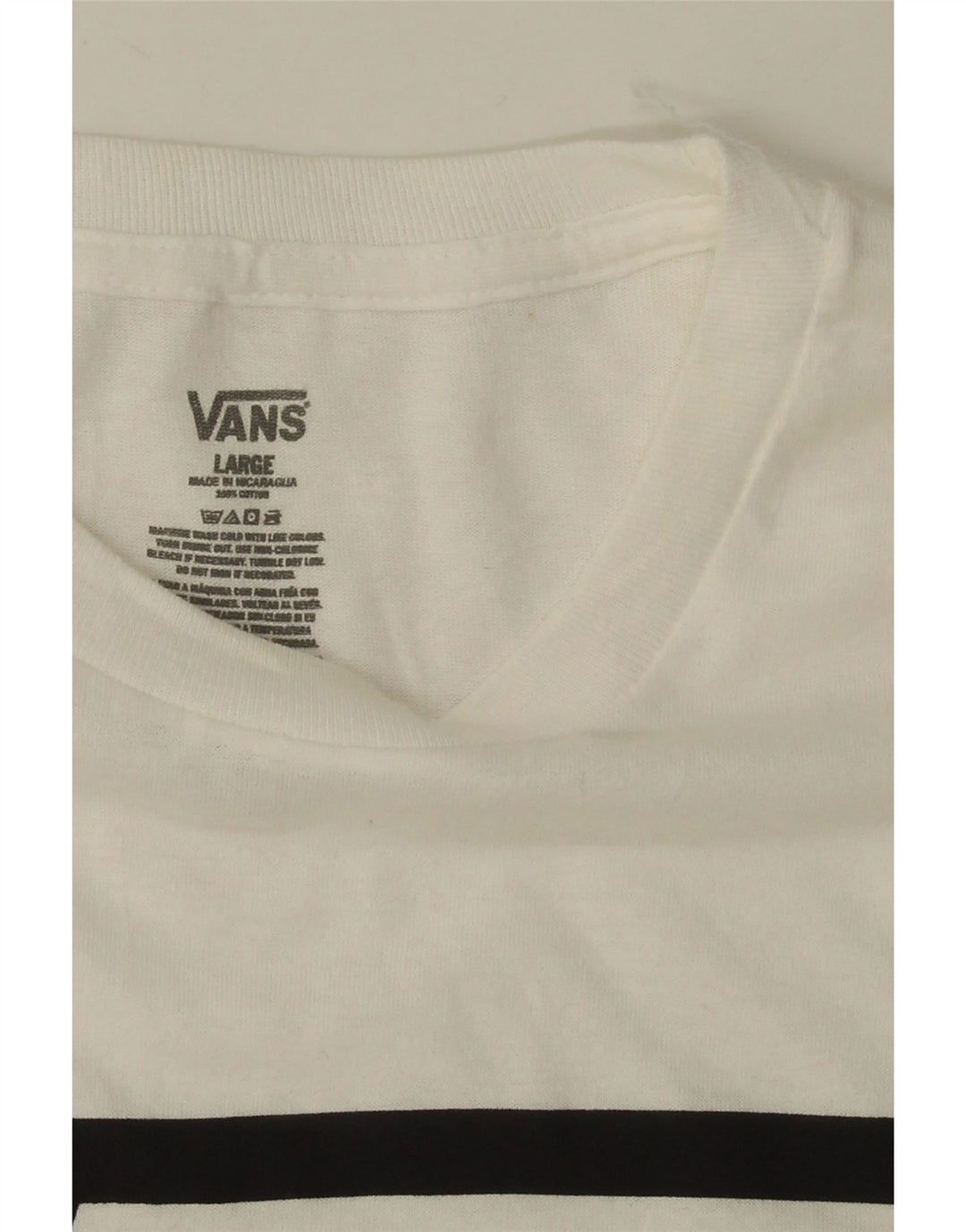 T-shirt grafica da uomo VANS Top grande in cotone bianco